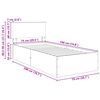 vidaXL Bettrahmen mit Kopfteil Beton Grau 75 x 190 cm Holzwerkstoff