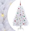 vidaXL K&uuml;nstlicher klappbarer Weihnachtsbaum Wei&szlig; 150 cm PVC und Stahl
