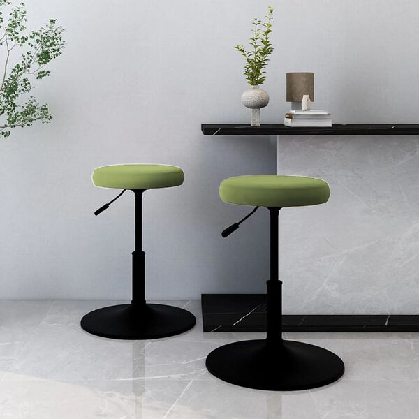 vidaXL Esszimmerst&uuml;hle 2 Stk. Hellgr&uuml;n Samt