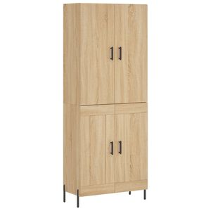 vidaXL Highboard Sonoma-Eiche 69,5x34x180 cm Holzwerkstoff