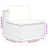 vidaXL 4-tlg. Garten-Sofagarnitur mit Kissen Schwarz Poly Rattan
