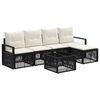 vidaXL Gartensofa-set 6 pcs Schwarz Poly-Rattan