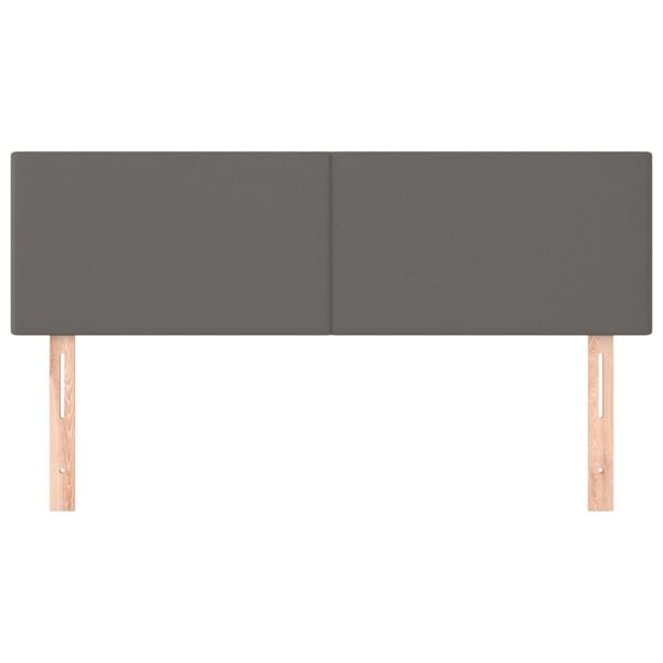 vidaXL Kopfteile Grau 144x5x78/88 cm Kunstleder