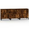 vidaXL Sideboards 3 Stk. R&auml;uchereiche 60x35x70 cm Holzwerkstoff