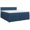 vidaXL Boxspringbett mit Matratze mit Kopfteil Blau 140 x 200 cm Stoff
