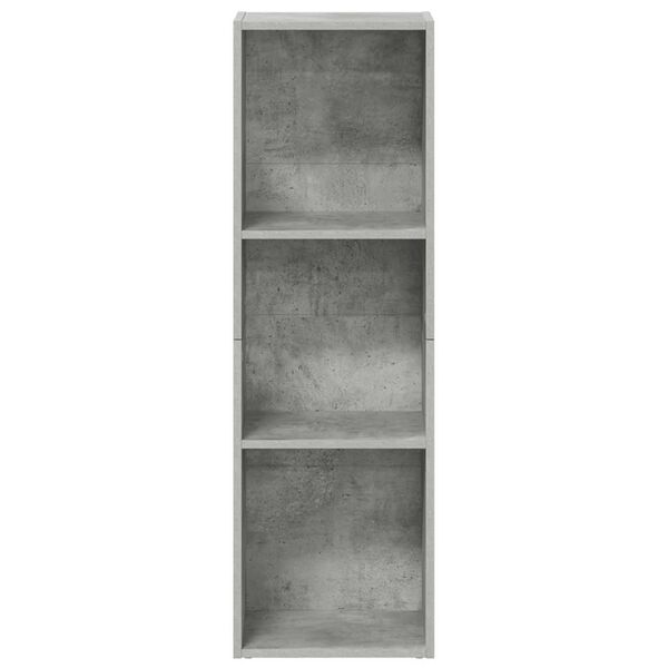 vidaXL Bücherregal/TV-Schrank Betongrau 36x30x114 cm Holzwerkstoff