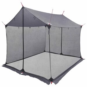vidaXL Camping-Tarp mit Netzw&auml;nden Grau und Orange 270 x 210 x 210 cm