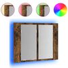 vidaXL LED-Spiegelschrank R&auml;uchereiche 60x12x45 cm Holzwerkstoff