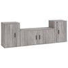 vidaXL 3-tlg. TV-Schrank-Set Grau Sonoma Holzwerkstoff
