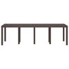 vidaXL Gartentisch Braun 250 x 100 x 73 cm Poly-Rattan