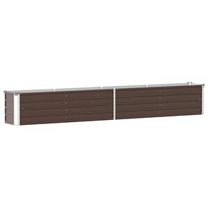 vidaXL Garten-Hochbeet Verzinkter Stahl 320&times;40&times;45 cm Braun