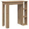vidaXL Bartisch mit Regal Artisan-Eiche 102x50x103,5 cm Holzwerkstoff