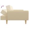 vidaXL Schlafsofa 2-Sitzer Creme Stoff