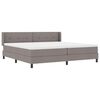 vidaXL Boxspringbett mit Kopfteil Taupe 200 x 200 cm Stoff