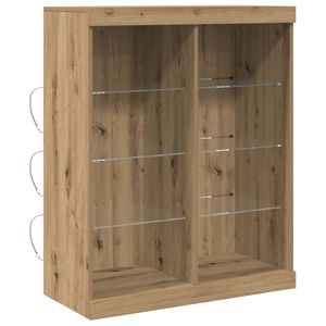 vidaXL LED-Sideboard Artisan-Eiche 41 x 37 x 100 cm Holzwerkstoff