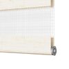vidaXL Doppelrollo Marmorbeige 85x200 cm Stoffbreite 80,9 cm Polyester