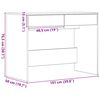vidaXL Schreibtisch Schwarz Eichen-Optik 101x50x76,5 cm Holzwerkstoff