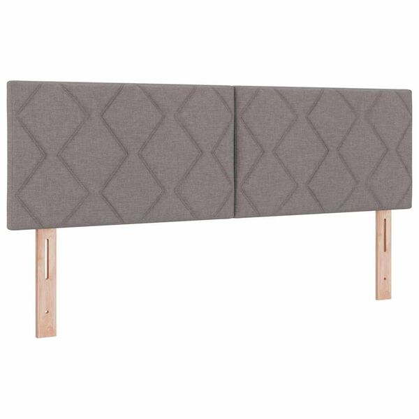vidaXL Boxspringbett mit Matratze Taupe 190 x 140 cm Stoff