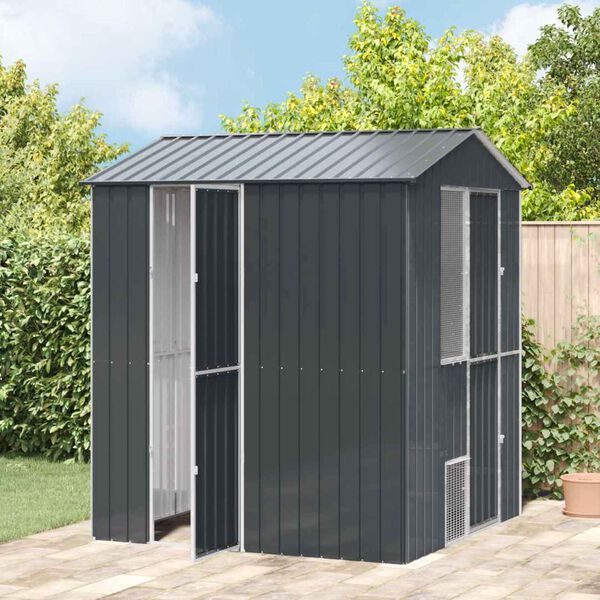 vidaXL Vogelk&auml;fig Anthrazit 215 x 210 x 247 cm Verzinkter Stahl