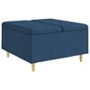 vidaXL Ottoman mit Stauraum Blau 80 x 80 x 45 cm Stoff