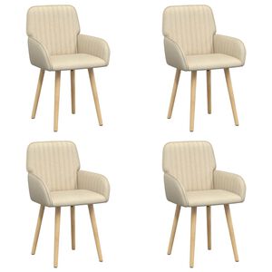 vidaXL Esszimmerst&uuml;hle 4 stk. Stoff Creme 56,5 x 50 x 87,5 cm