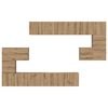vidaXL TV-Schrankset Wandmontiert 10 pcs Artisan-Eiche Holzwerkstoff