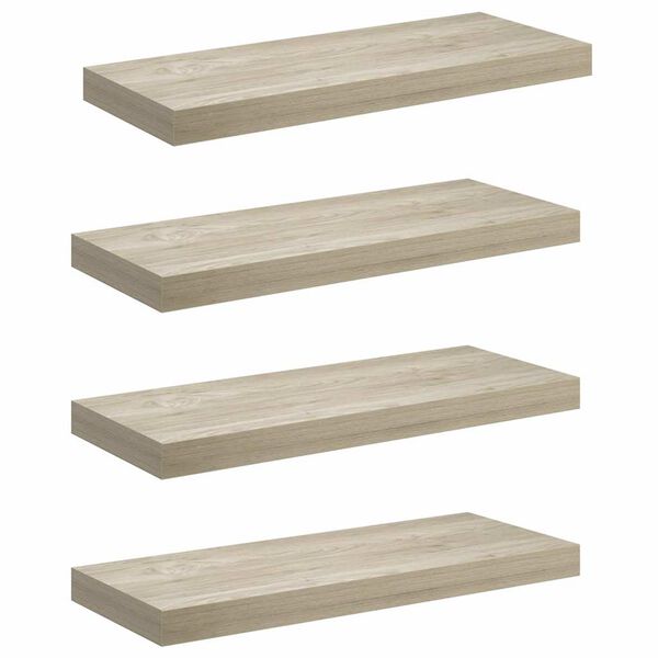 vidaXL Schwebende Wandregale 4 Stk. Eichefarben 60x23,5x3,8cm MDF