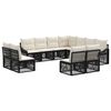 vidaXL Gartensofa-set 11 stk. Schwarz Poly-Rattan