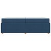 vidaXL Bettrahmen mit Matratze Blau 200 x 200 cm Stoff
