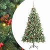 vidaXL K&uuml;nstlicher Weihnachtsbaum 300 LEDs Warmes Wei&szlig; PVC und Metall