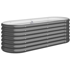 vidaXL Hochbeet Verzinkter Stahl 114x40x36 cm Anthrazit