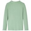 vidaXL Kinder-Langarmshirt Halbrollkragen Dunkles Minzgr&uuml;n 128