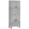 vidaXL Highboard Betongrau 69,5x34x180 cm Holzwerkstoff
