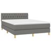 vidaXL Boxspringbett mit Matratze Dunkelgrau 140x190 cm Stoff
