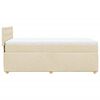 vidaXL Boxspringbett mit Matratze Creme 90x200 cm Stoff