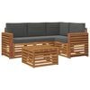 vidaXL Outdoor-Sofagarnitur 5 stk. Natur und Anthrazit Polyester