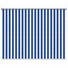 vidaXL Au&szlig;enrollo 90% UV-Block Blau-wei&szlig; gestreift 120 x 140 cm HDPE