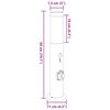 vidaXL Pollerleuchte mit Sensor und Steckdose 50 cm Edelstahl IP44