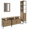 vidaXL Badezimmerm&ouml;bel-Set 4 Stk. Artisan-Eiche 33 x 33 x 185,5 cm