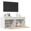 vidaXL Wandschrank Weiß 80x30x35 cm Massivholz Kiefer