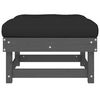 vidaXL Gartenhocker mit Kissen 2 Stk. Grau Massivholz Kiefer