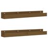 vidaXL Wandregale 2 Stk. Honigbraun 80x12x9 cm Massivholz Kiefer