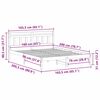 vidaXL Bettrahmen Braun 160 x 200 cm Massives Kiefernholz