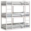 vidaXL Dreifach-Etagenbett Wei&szlig; 90x190 cm Massivholz Kiefer