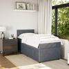 vidaXL Boxspringbett mit Matratze Dunkelgrau 90x190 cm Samt