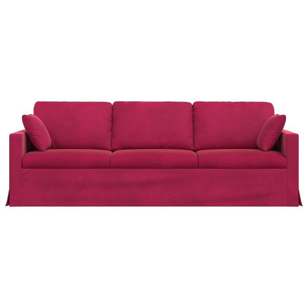 vidaXL Sofa Weinrot 228 x 78 x 80 cm Samt