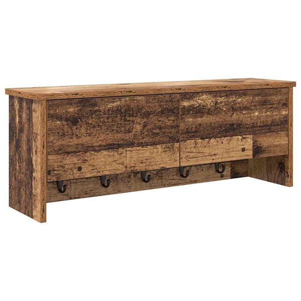 vidaXL Wandmontierter nachttisch Altholz 80 x 20 x 30 cm Holzwerkstoff