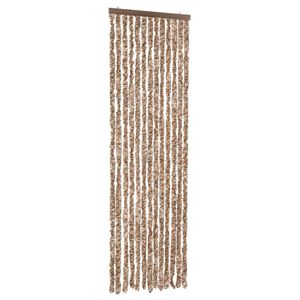 vidaXL Fliegenvorhang Beige und Dunkelbraun 56x185 cm Chenille