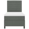 vidaXL Boxspringbett mit Matratze Dunkelgrau 90 x 190 cm Stoff