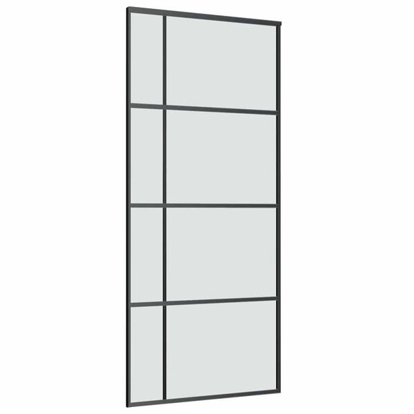 vidaXL Schiebet&uuml;r mit Beschlag 90x205 cm ESG-Glas & Aluminium